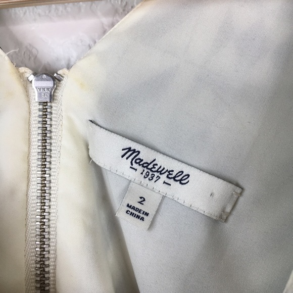 Madewell Silk Geometric Striped Dress - Picture 7 of 9